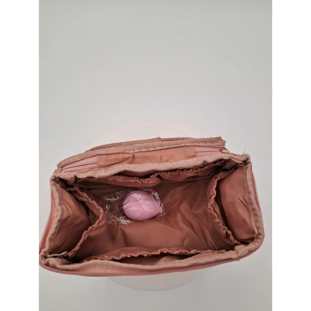 Lyiali Pink New Makeup‎ Bag With Pink Makeup Sponge